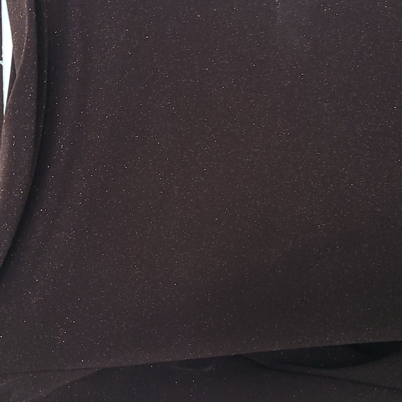 2/$25 Pretty cut out sleeve, boat neck top, brown with gold flecks - Picture 11 of 14